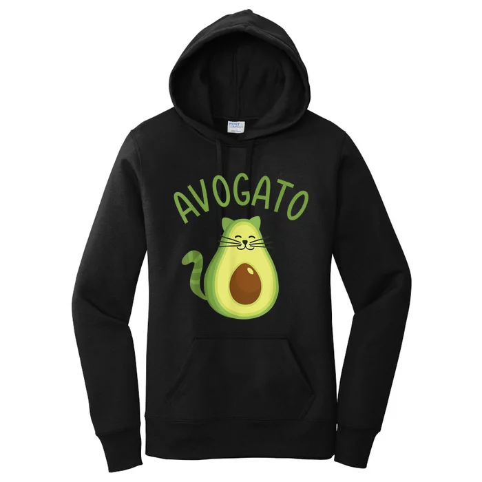 Funny Avogato Cat For Avocado Lover And Cinco De Mayo Women's Pullover Hoodie