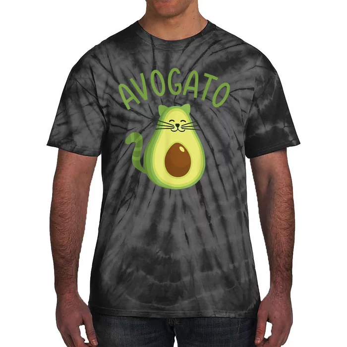 Funny Avogato Cat For Avocado Lover And Cinco De Mayo Tie-Dye T-Shirt