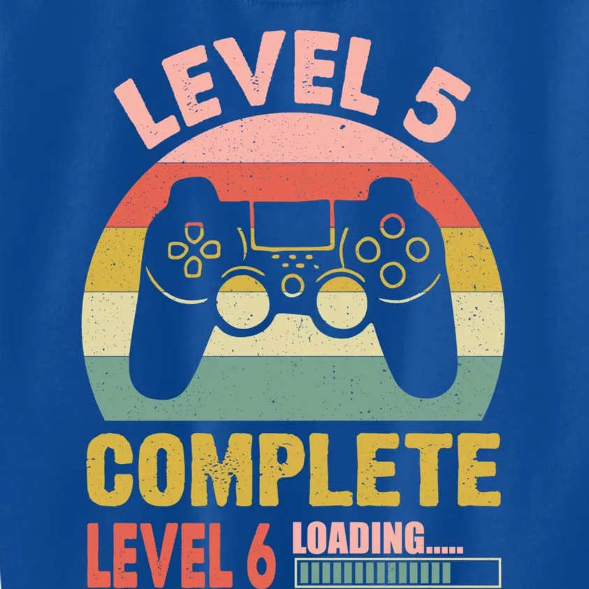 Funny And Cute Gamer Level 5 Complete Level 6 Loading Meaningful Gift Kids Sweatshirt