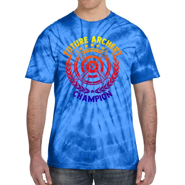 Future Archery Champion Cute Gift Bow Arrow Club Competition Archery Gift Tie-Dye T-Shirt