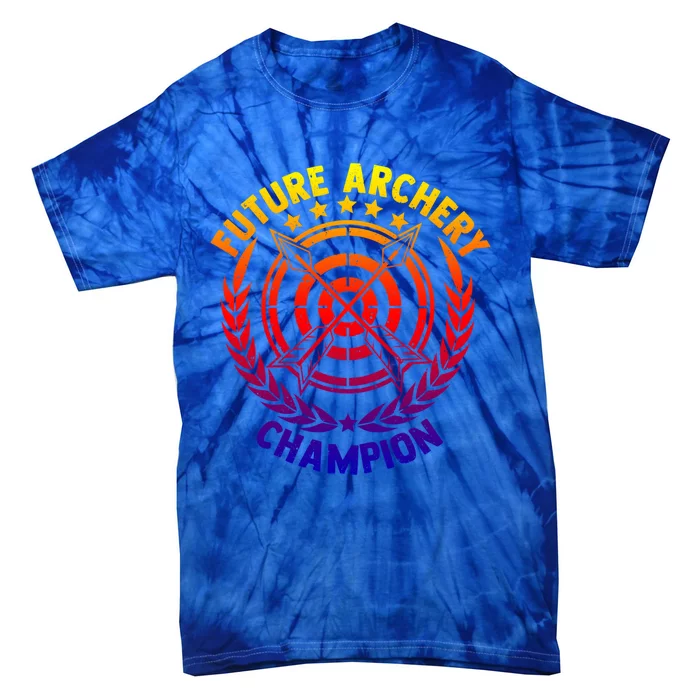 Future Archery Champion Cute Gift Bow Arrow Club Competition Archery Gift Tie-Dye T-Shirt