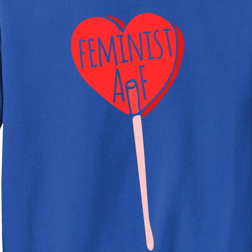 Feminist Af Cool Gift Fun Red Sucker Feminism Sweatshirt