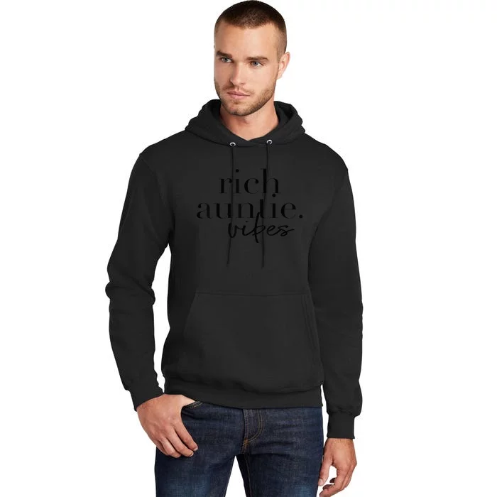 Funny Aunt Cool Aunty - Rich Auntie Vibes Humor Tall Hoodie