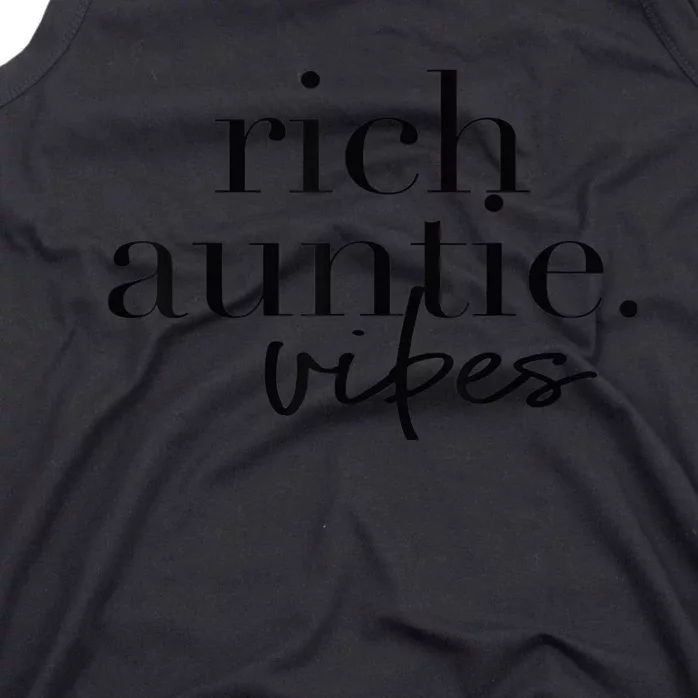 Funny Aunt Cool Aunty - Rich Auntie Vibes Humor Tank Top