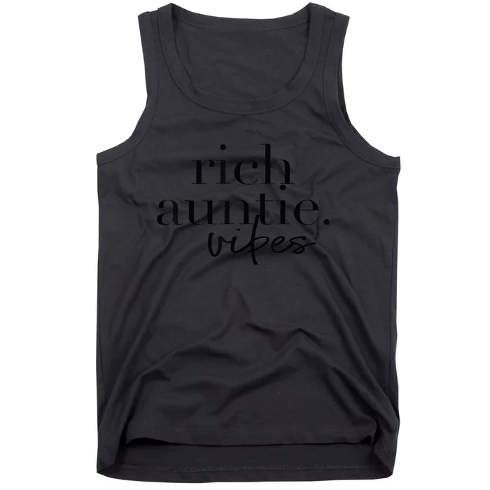 Funny Aunt Cool Aunty - Rich Auntie Vibes Humor Tank Top