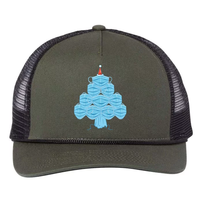 Face Mask Christmas Tree Retro Rope Trucker Hat Cap