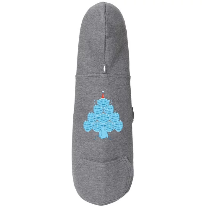 Face Mask Christmas Tree Doggie 3-End Fleece Hoodie