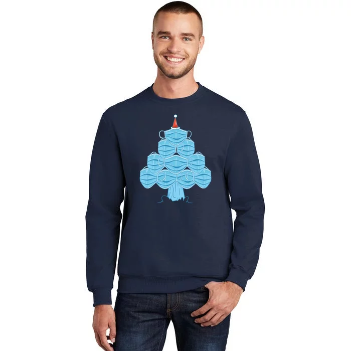 Face Mask Christmas Tree Tall Sweatshirt