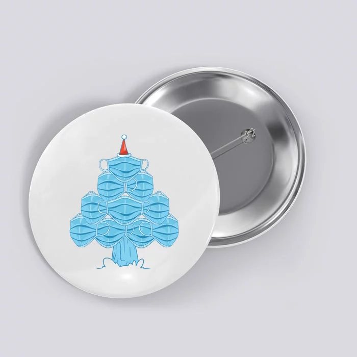 Face Mask Christmas Tree Button