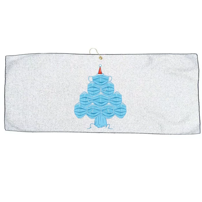 Face Mask Christmas Tree Large Microfiber Waffle Golf Towel