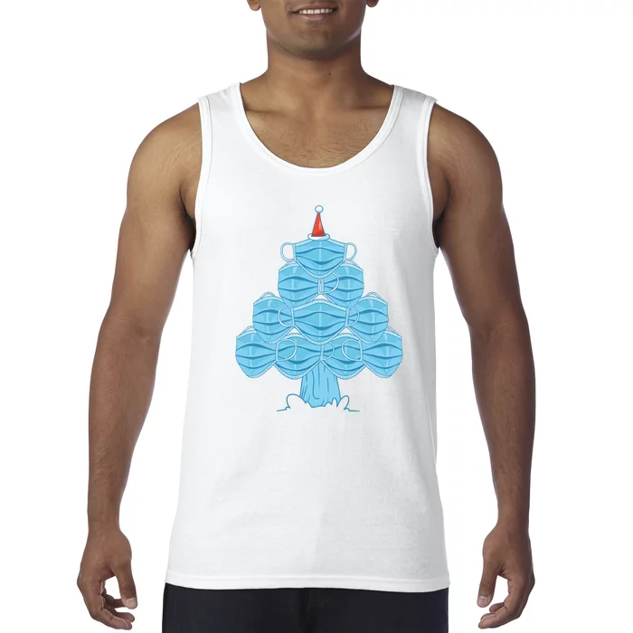 Face Mask Christmas Tree Tank Top