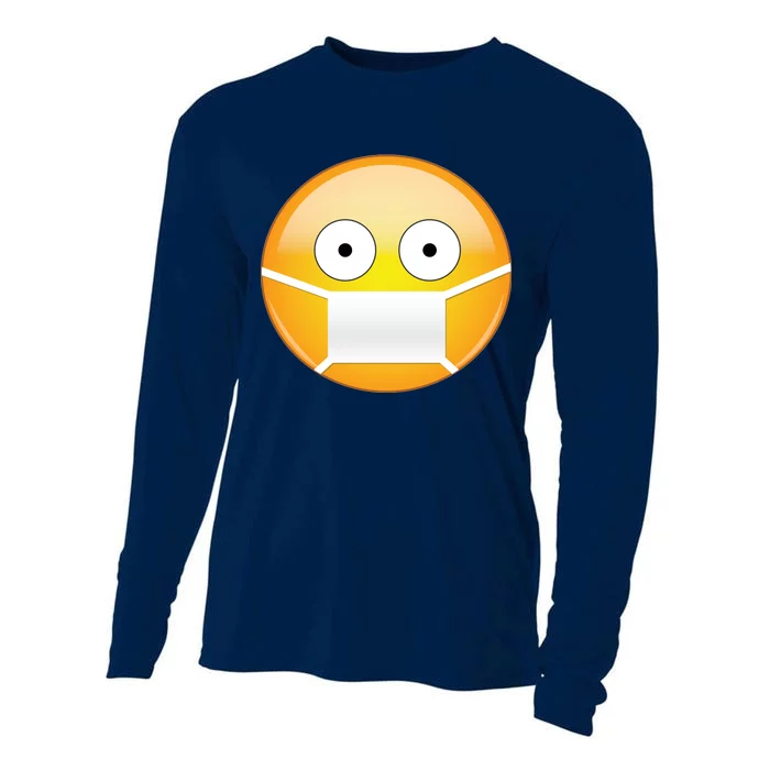 Face Medical Mask Emoji Cooling Performance Long Sleeve Crew