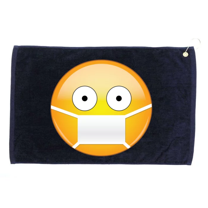 Face Medical Mask Emoji Grommeted Golf Towel