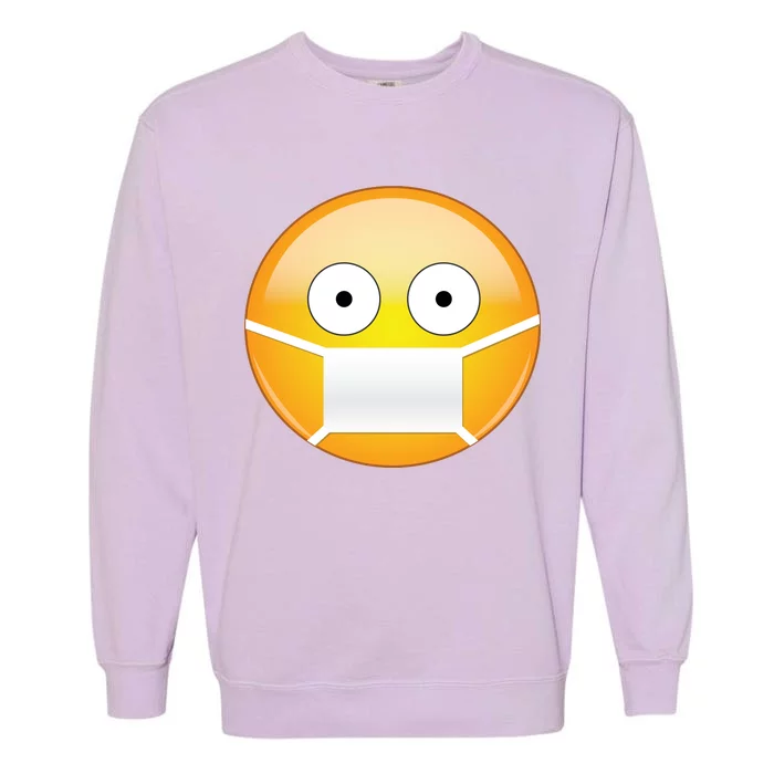 Face Medical Mask Emoji Garment-Dyed Sweatshirt