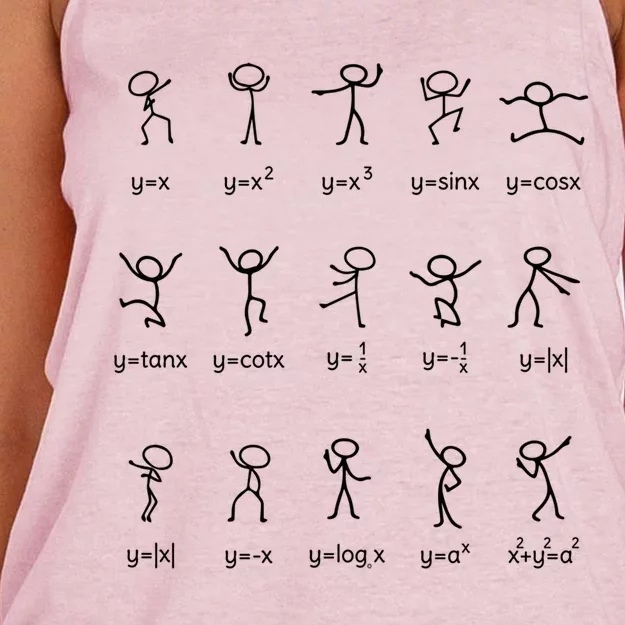 Funny Algebra Dance Graph Novelty Merch Math Funny Math Cute Gift Women's Knotted Racerback Tank