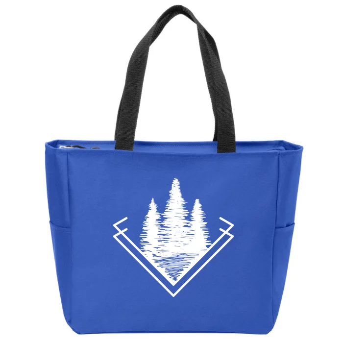 Forest At Dark Outdoor Nature Life Camping Cute Gift Zip Tote Bag