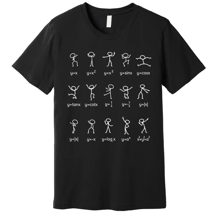 Funny Algebra Dance Graph Novelty Merch Math Funny Math Cute Gift Premium T-Shirt