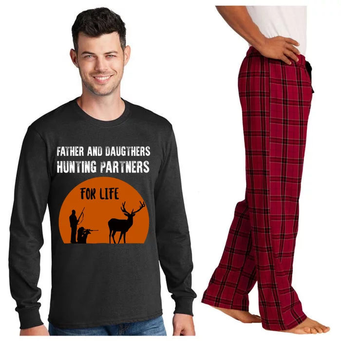 Father And Daughter Hunting Partners For Life Hunting Gift Long Sleeve Pajama Set