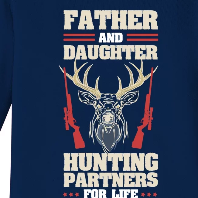 Father And Daughter Hunting Partners For Life Dad Fathersday Gift Baby Long Sleeve Bodysuit