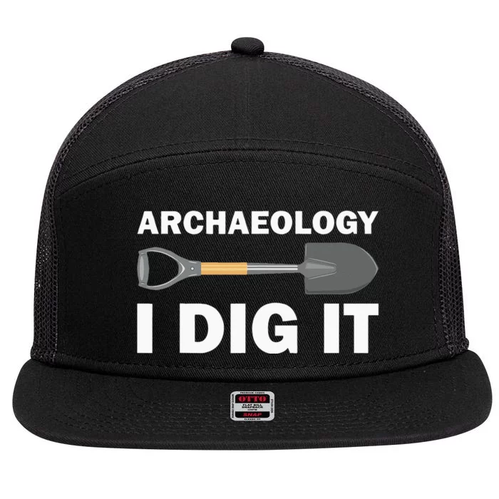 Funny Archeologist Design Archeology Lovers 7 Panel Mesh Trucker Snapback Hat