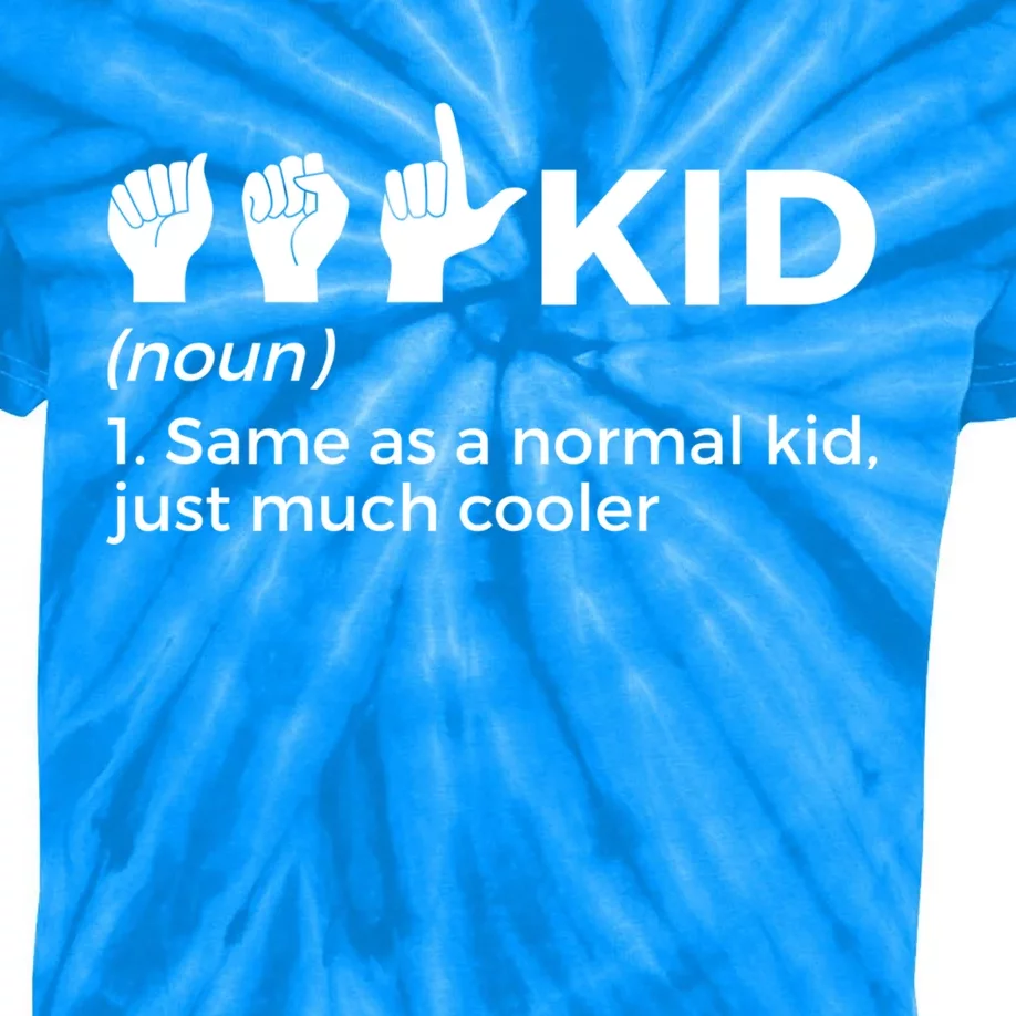 Funny Asl Definition American Sign Language Meaningful Gift Kids Tie-Dye T-Shirt