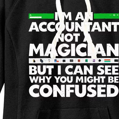 Funny Accountant Design For Women Accountant Accounting Women's Fleece Hoodie