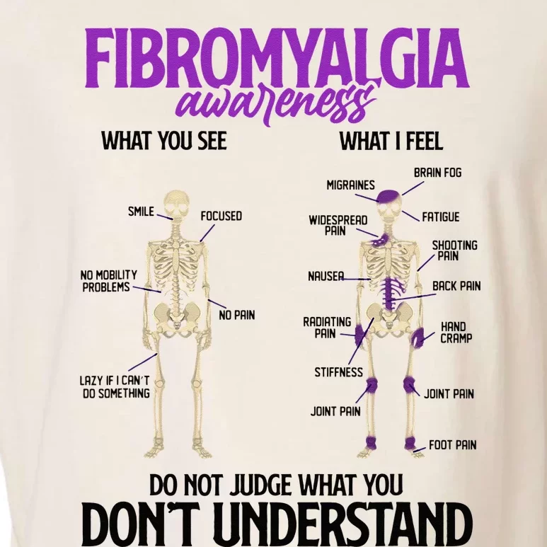 Fibromyalgia Awareness Do Not Judge What You Dont Understand Garment-Dyed Women's Muscle Tee