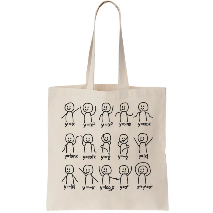 Funny Algebra Dance Graph Figures Math Equation Tote Bag