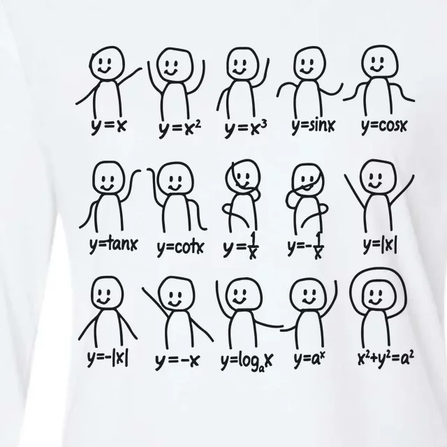 Funny Algebra Dance Graph Figures Math Equation Womens Cotton Relaxed Long Sleeve T-Shirt