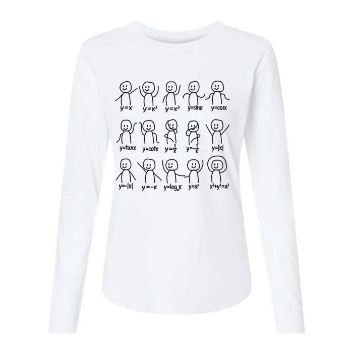 Funny Algebra Dance Graph Figures Math Equation Womens Cotton Relaxed Long Sleeve T-Shirt