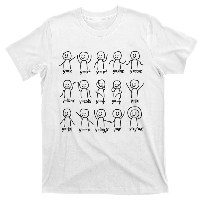 Funny Algebra Dance Graph Figures Math Equation T-Shirt