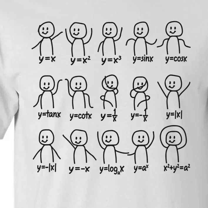 Funny Algebra Dance Graph Figures Math Equation Tall T-Shirt