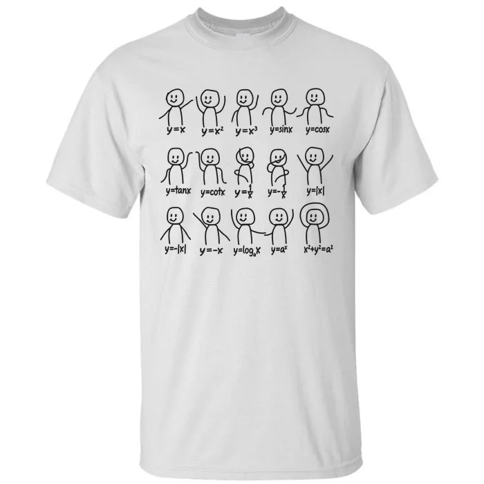 Funny Algebra Dance Graph Figures Math Equation Tall T-Shirt