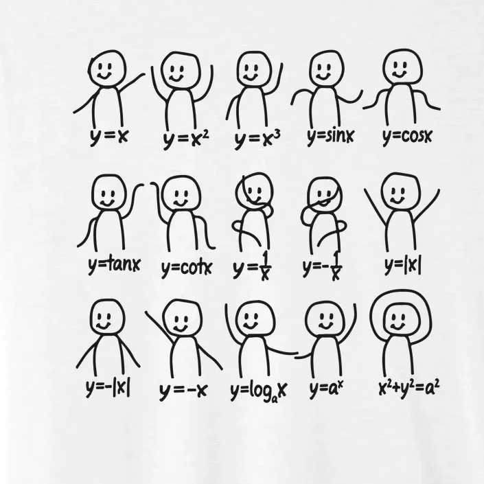 Funny Algebra Dance Graph Figures Math Equation ChromaSoft Performance T-Shirt