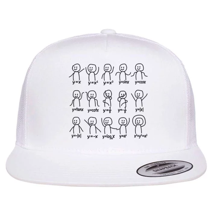 Funny Algebra Dance Graph Figures Math Equation Flat Bill Trucker Hat