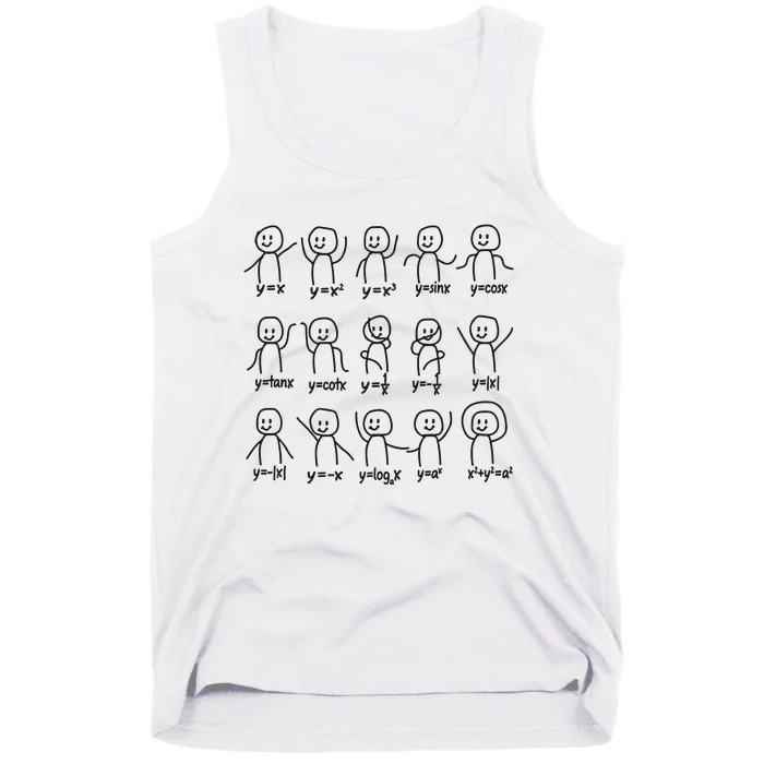 Funny Algebra Dance Graph Figures Math Equation Tank Top