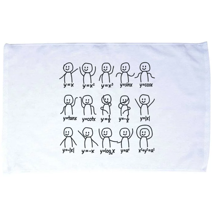 Funny Algebra Dance Graph Figures Math Equation Microfiber Hand Towel