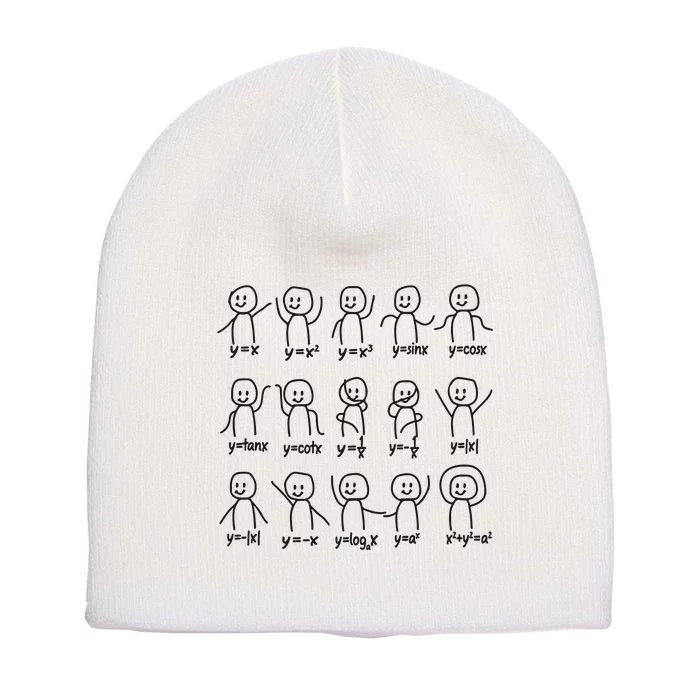 Funny Algebra Dance Graph Figures Math Equation Short Acrylic Beanie