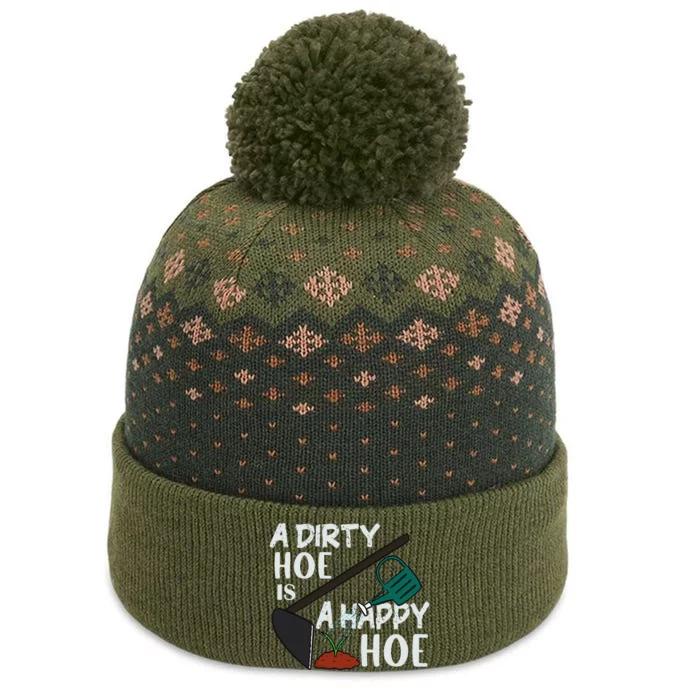 Funny A Dirty Hoe Is A Happy Hoe Sarcastic Gardening The Baniff Cuffed Pom Beanie