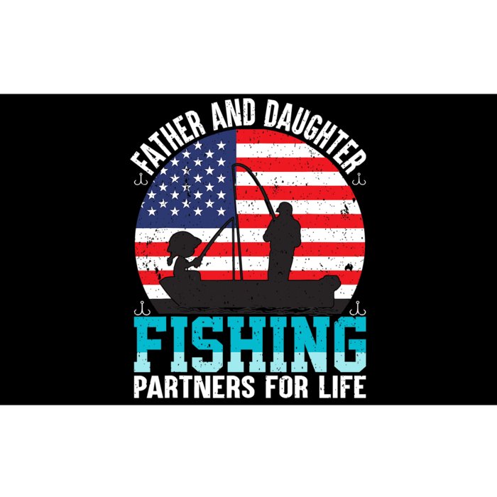 Father And Daughter Fishing Partners For Life Funny Bumper Sticker