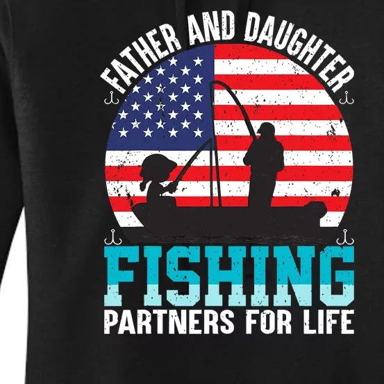 Father And Daughter Fishing Partners For Life Funny Women's Pullover Hoodie