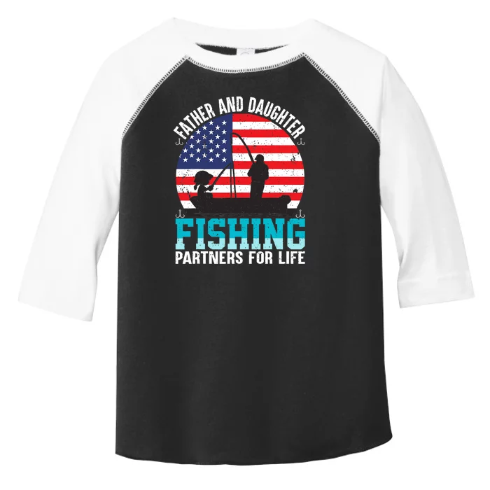 Father And Daughter Fishing Partners For Life Funny Toddler Fine Jersey T-Shirt