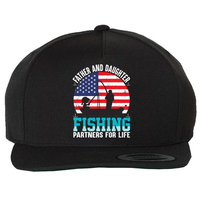 Father And Daughter Fishing Partners For Life Funny Wool Snapback Cap