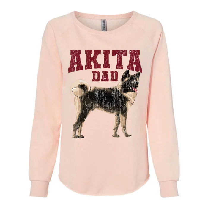 Funny Akita Dad For Men Akita Owner Gifts Womens California Wash Sweatshirt