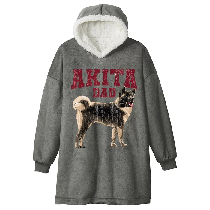 Funny Akita Dad For Men Akita Owner Gifts Hooded Wearable Blanket