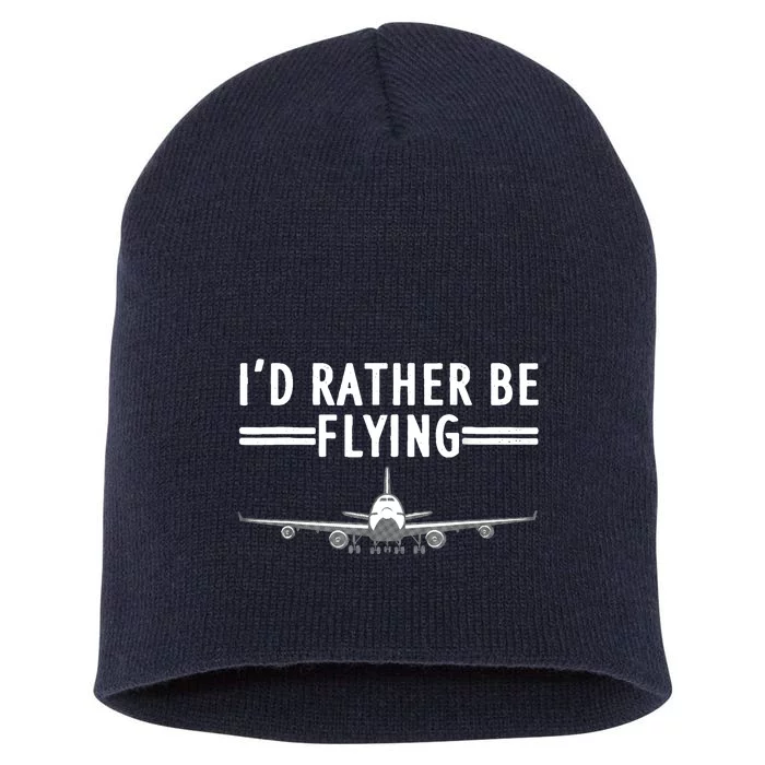 Funny Airplane Design For Airplane Aviation Pilot Short Acrylic Beanie