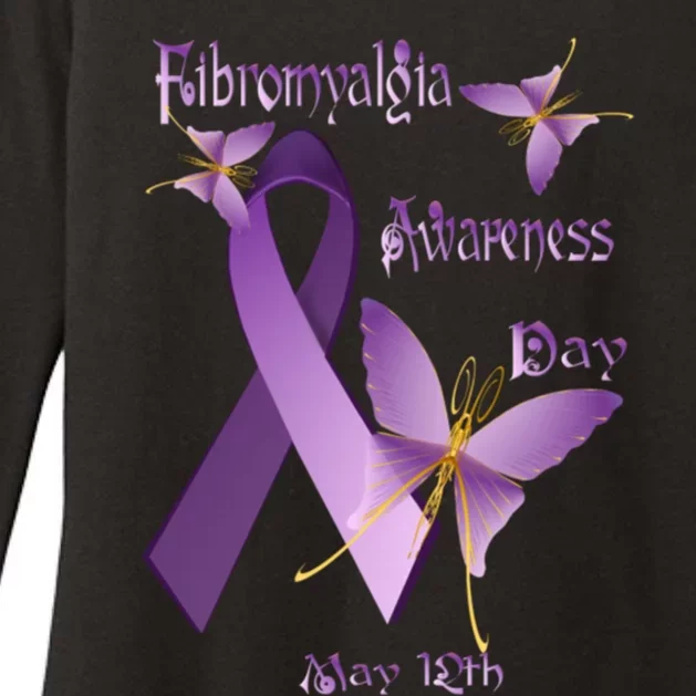 Fibromyalgia Awareness Day Gift Womens CVC Long Sleeve Shirt