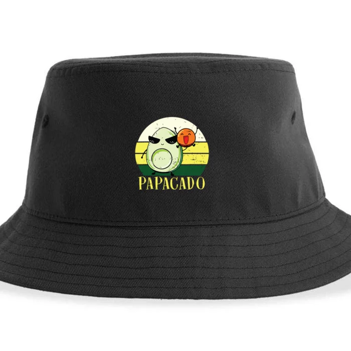 Funny Avocado Dad Gift Vegan Guacamole Avocado Papacado Sustainable Bucket Hat