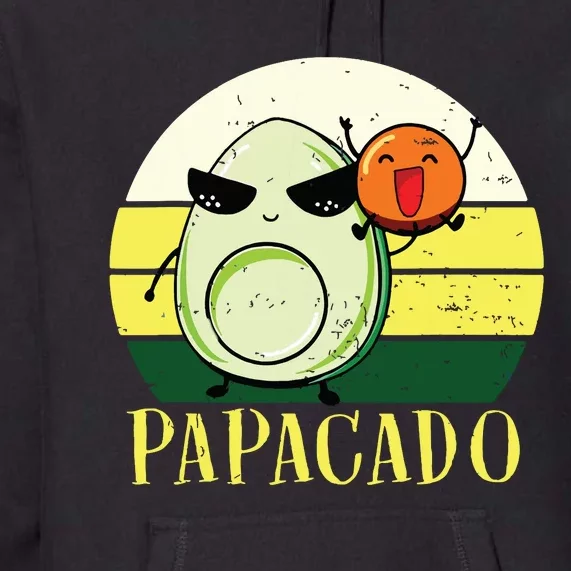 Funny Avocado Dad Gift Vegan Guacamole Avocado Papacado Premium Hoodie