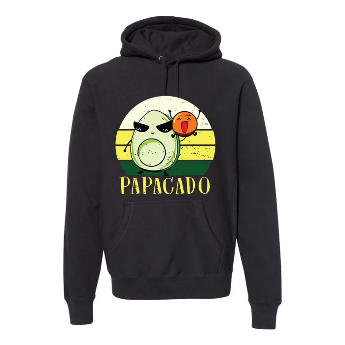 Funny Avocado Dad Gift Vegan Guacamole Avocado Papacado Premium Hoodie